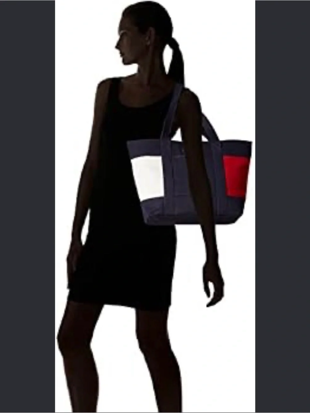 Tommy Hilfiger Navy Canvas Tote.